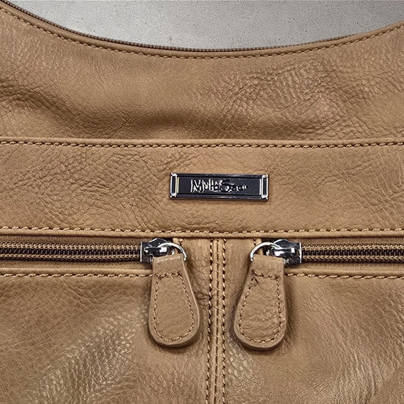 MultiSac Vegan Leather Hobo Tan Shoulder Bag - Picture 2 of 15